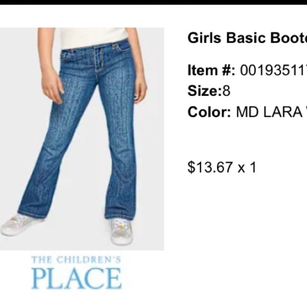 The Children's Place Girls Blue Bootcut Jeans